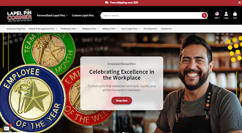 Market Research & New Shopify Site for Lapel Pin Corner