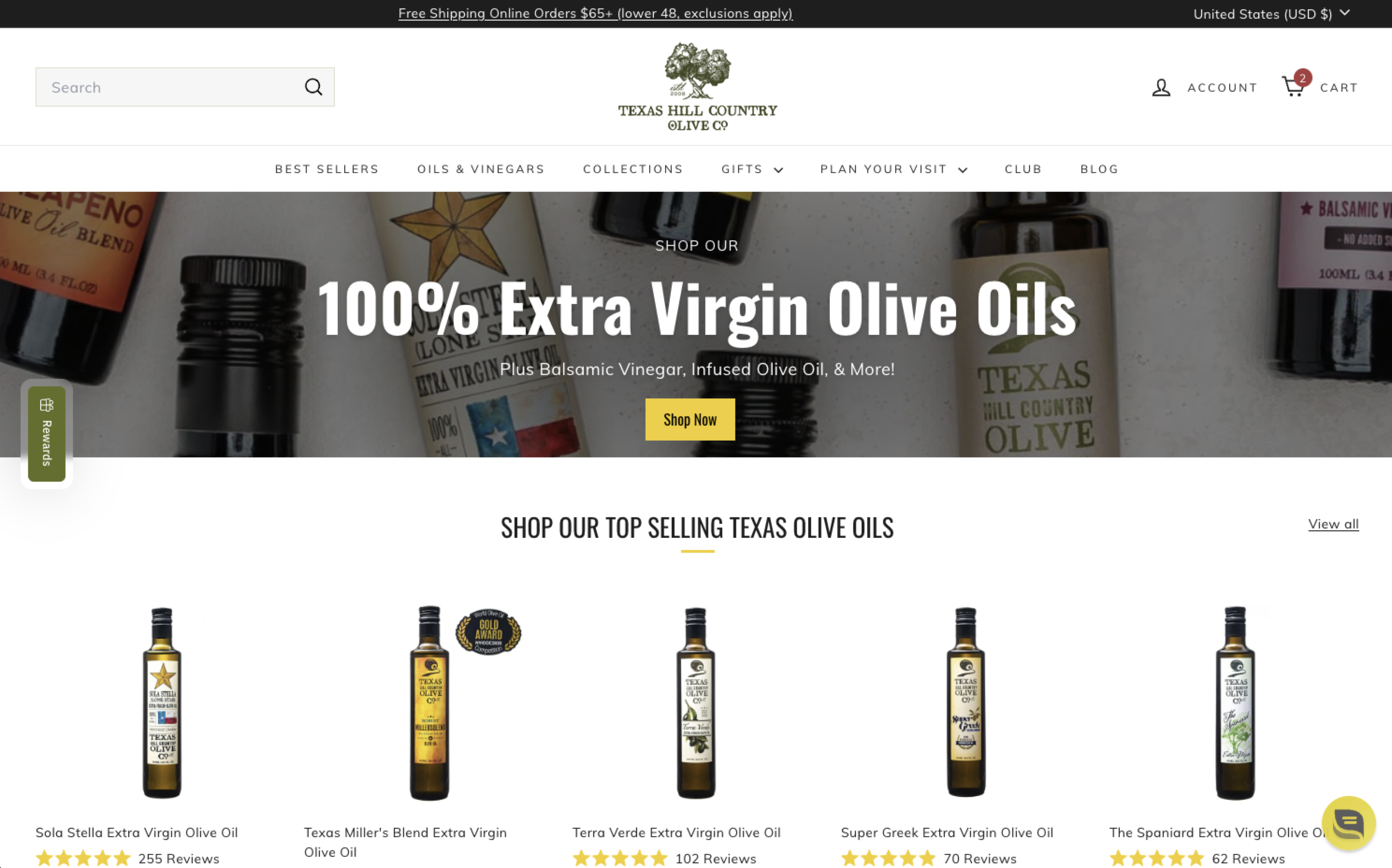 Custom-Built Landing Pages Without Third-Party Apps for texashillcountryoliveco.com