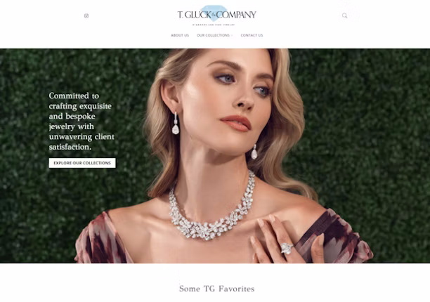 New Shopify Website for T Gluck Jewlery in NYC