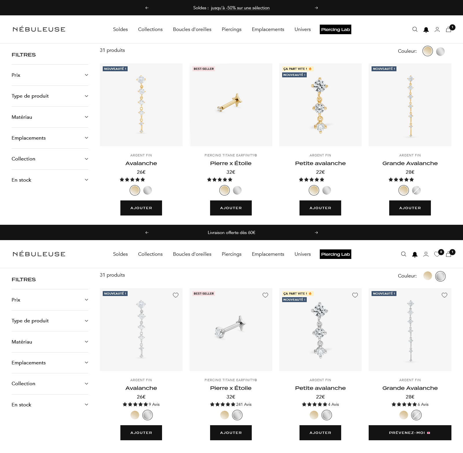 Global color switcher + free gift offer
