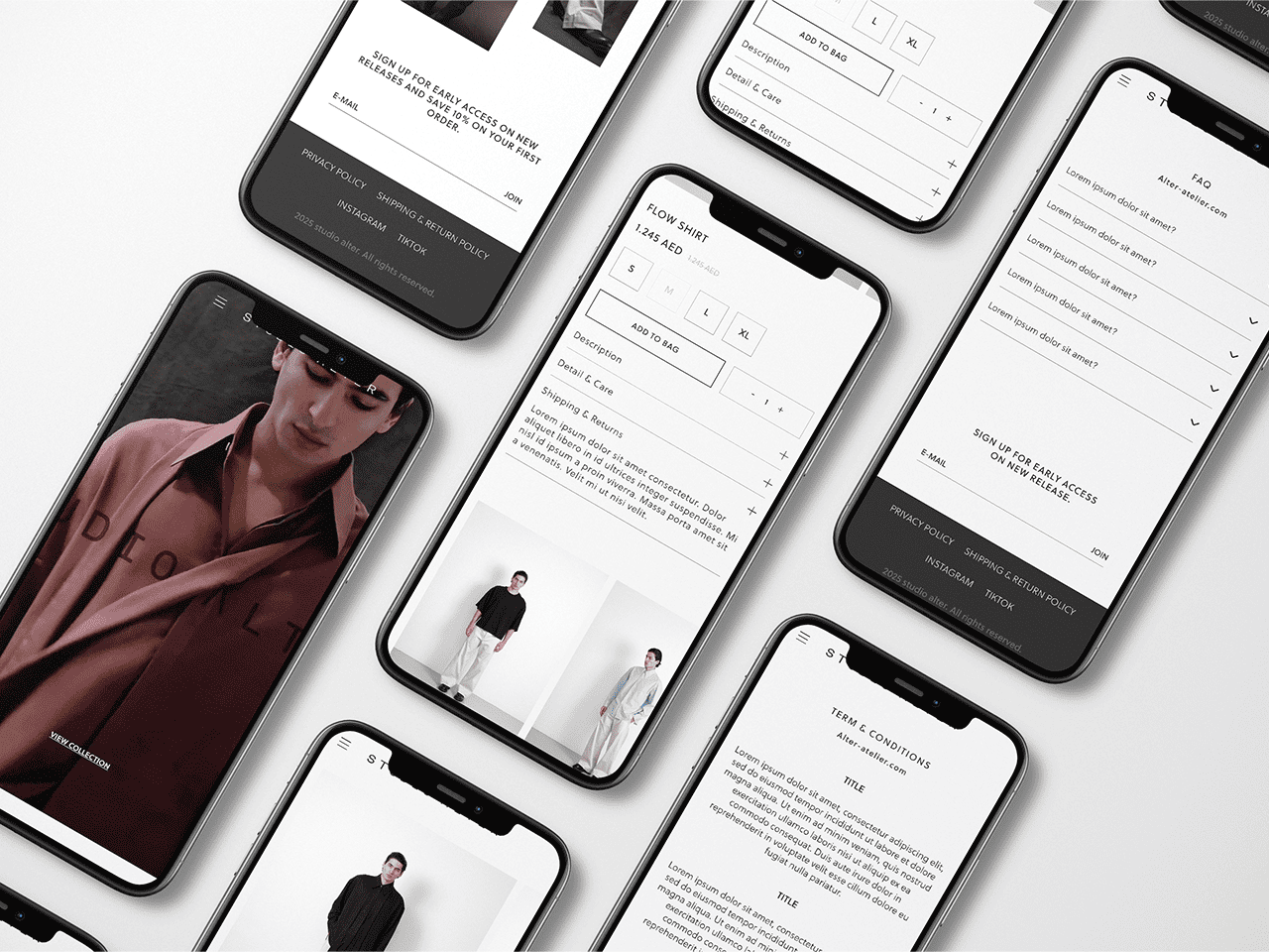 Studio Alter: Luxury Website Design & Development for a Menswear Brand