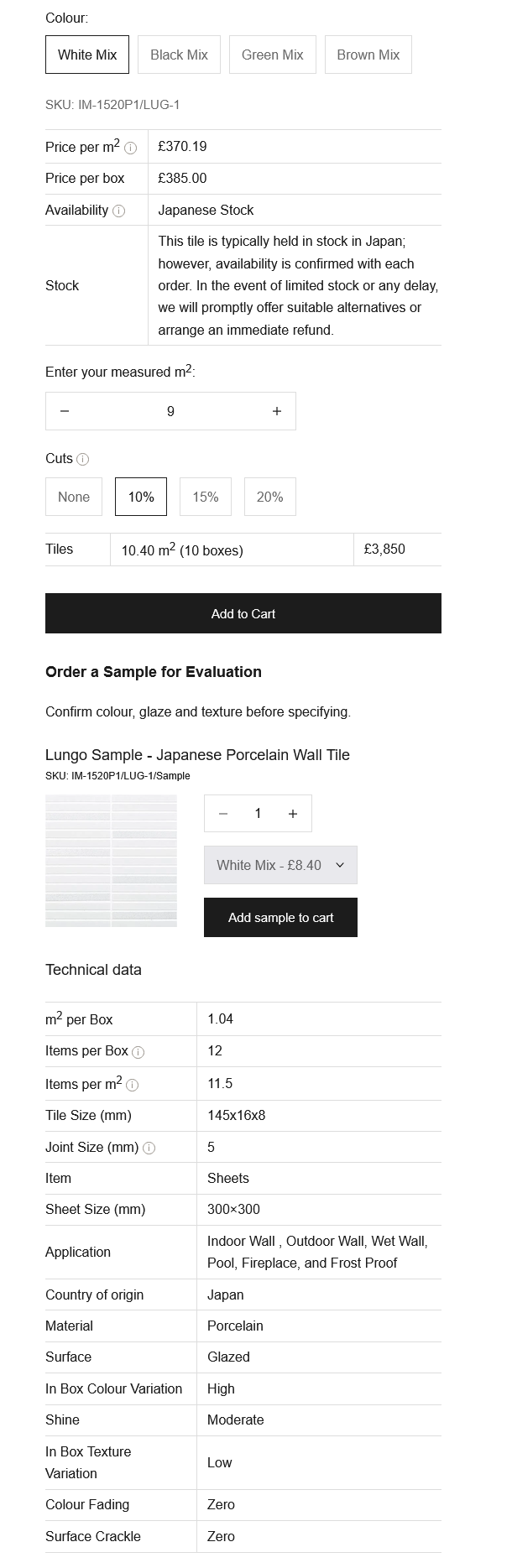 Custom Tile product template