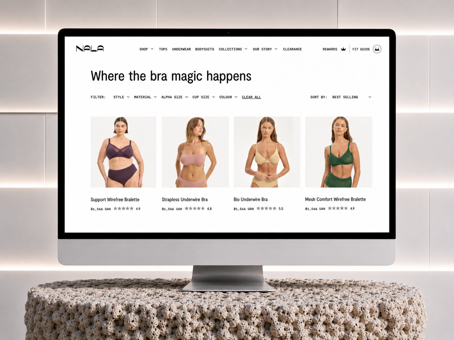 Nala - Shopify online store for selling women's underwear
