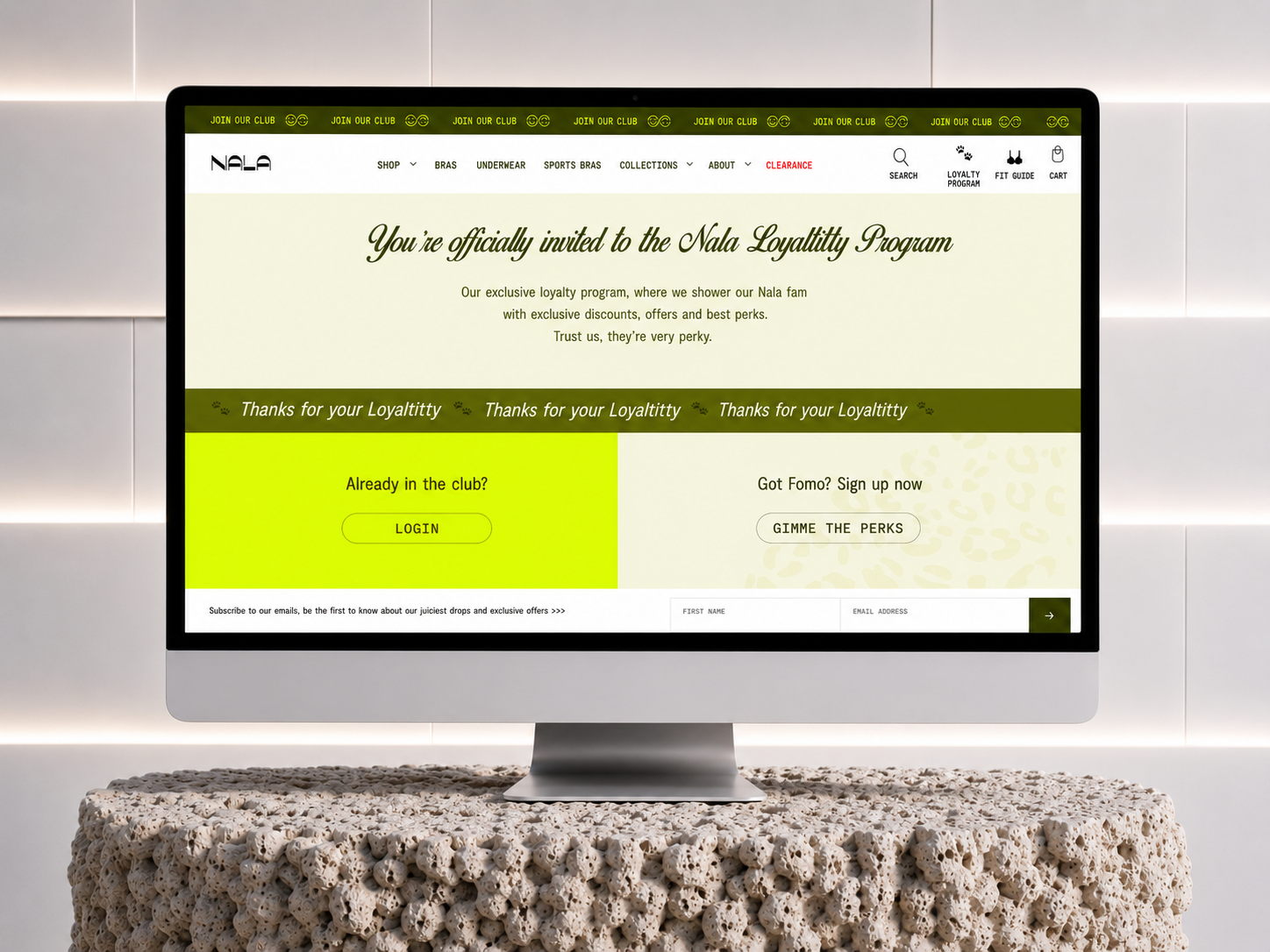 Nala - Shopify online store for selling women's underwear