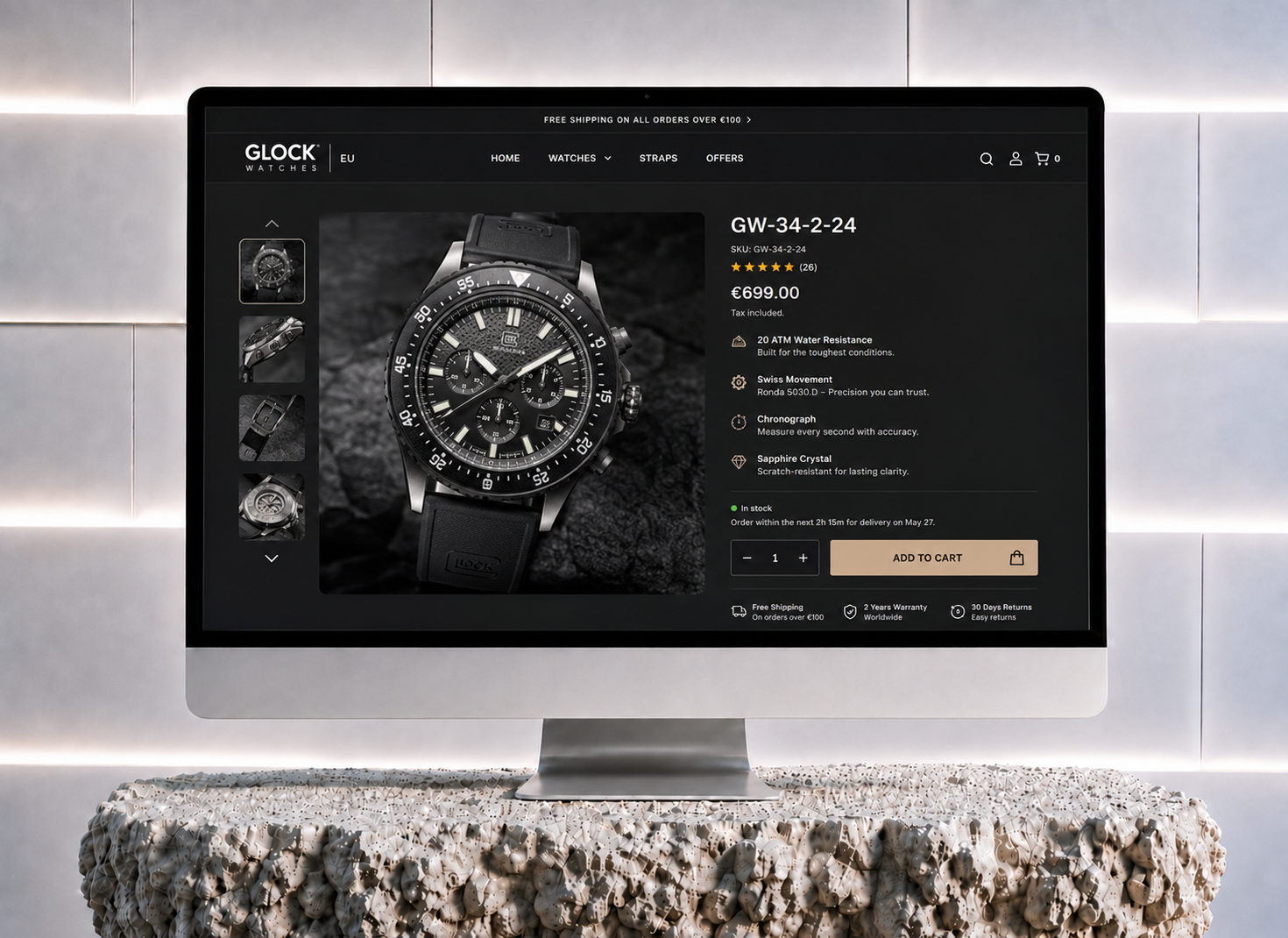 Watches  Online Store Built on Shopify Plus