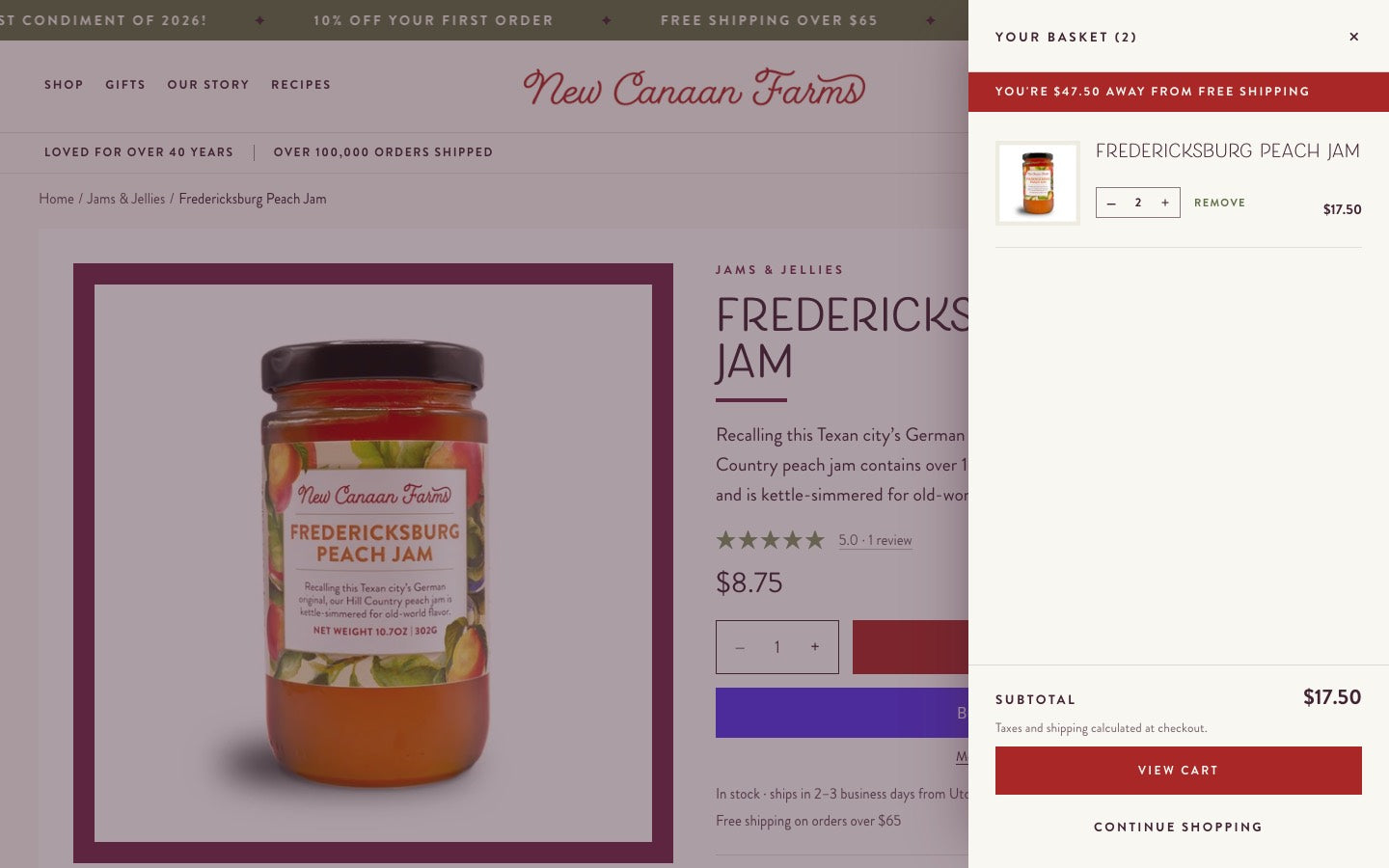 New Canaan Farms - Texas Hill Country Shopify Redesign in Nine Weeks
