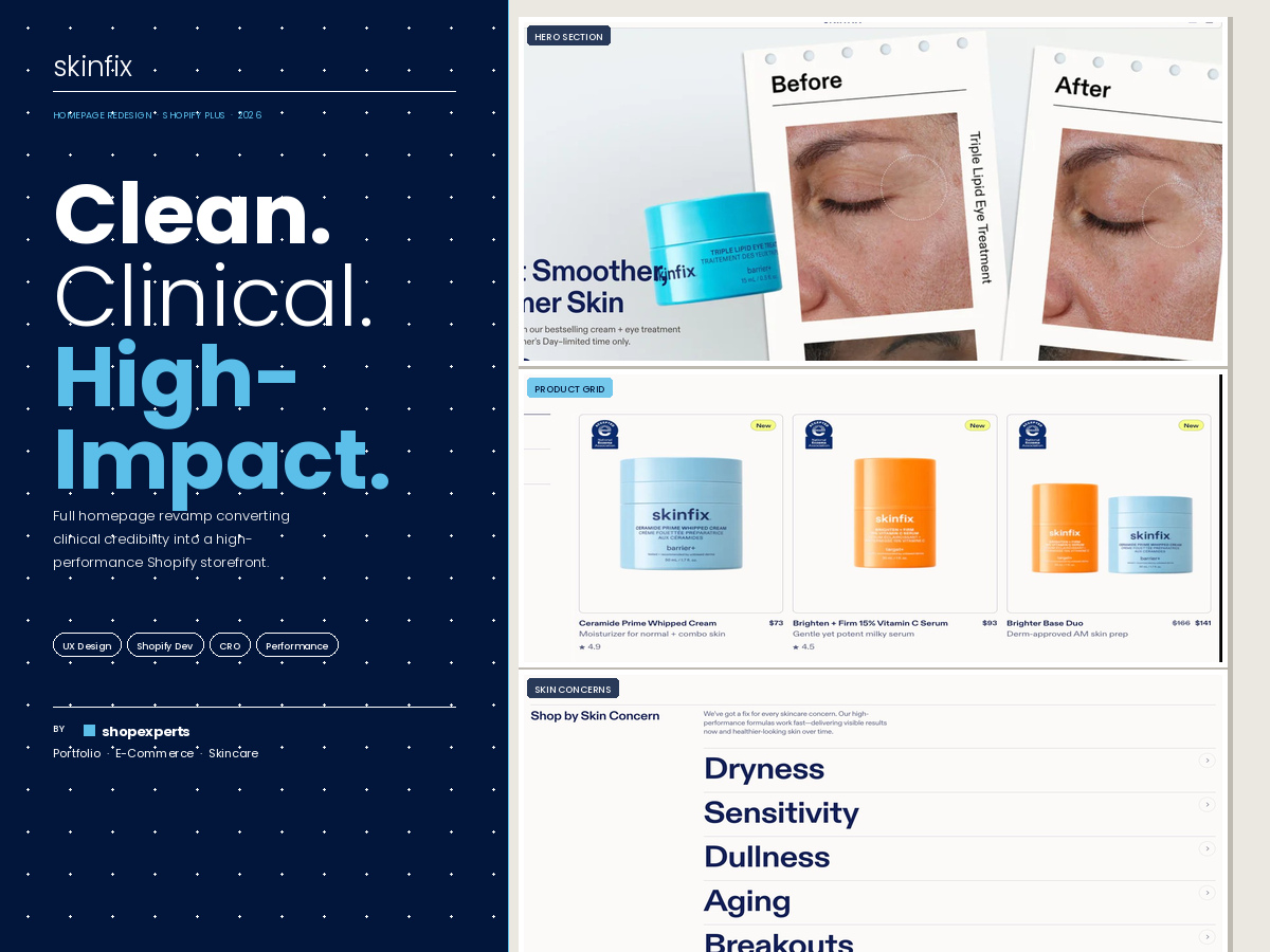 Skinfix – Homepage Revamp