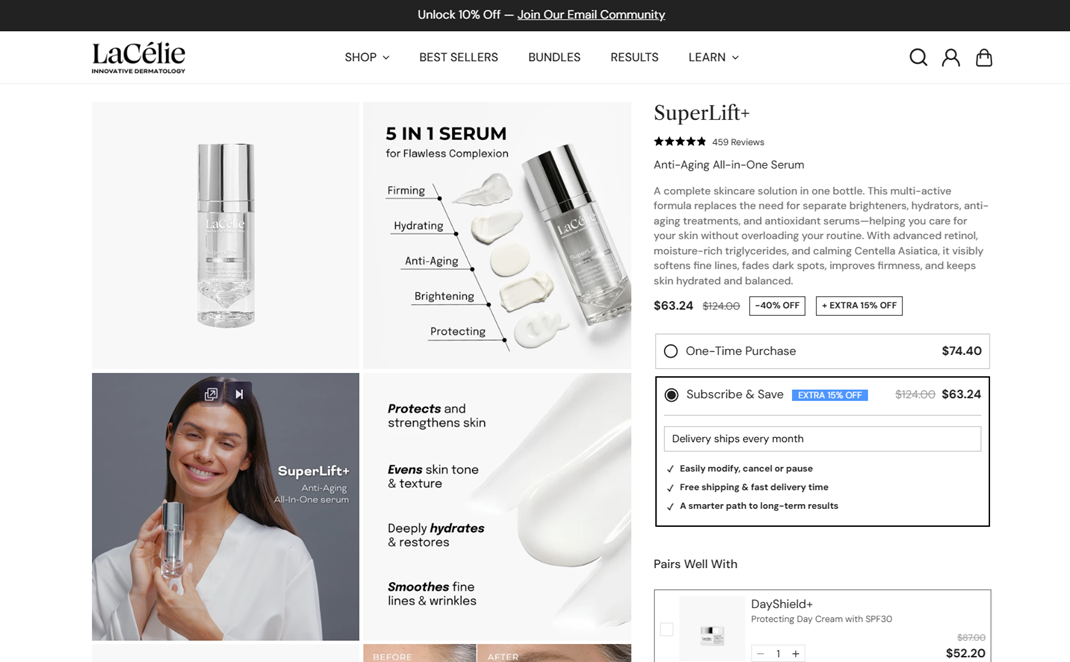 Custom Shopify Build, Subscriptions and CRO That Took LaCélie to Seven Figures in 12 Months