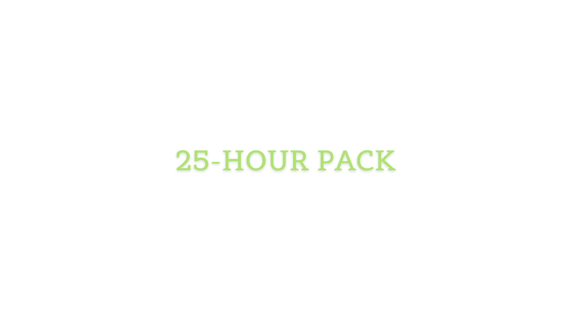 25-hour pack.
