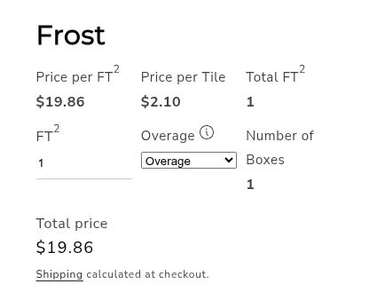 Custom Calculation Block / Section