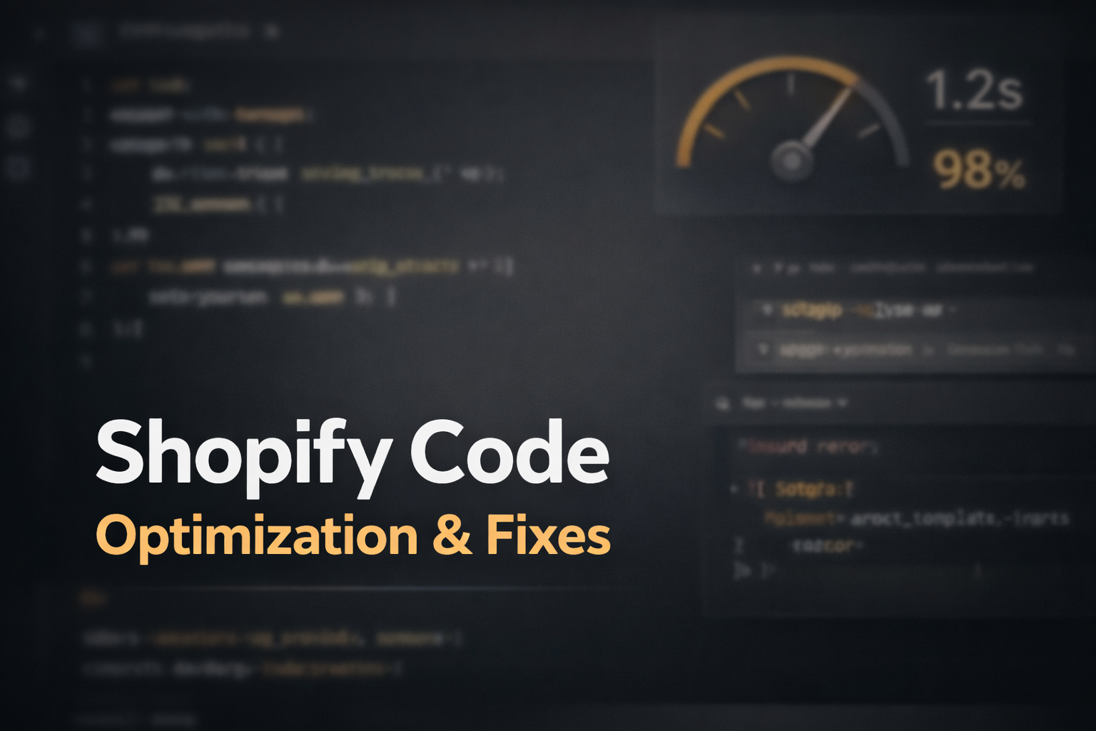 Shopify Code Cleanup & Performance Optimization