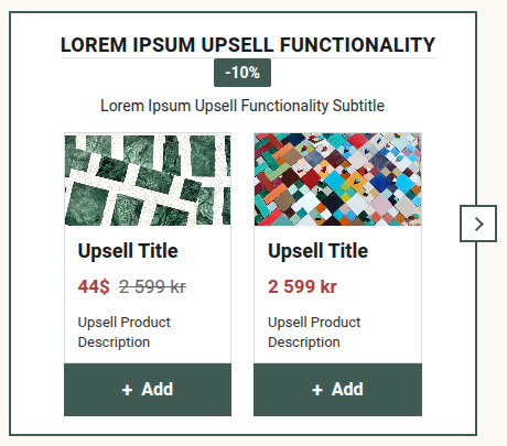 Custom Upsell Functionality