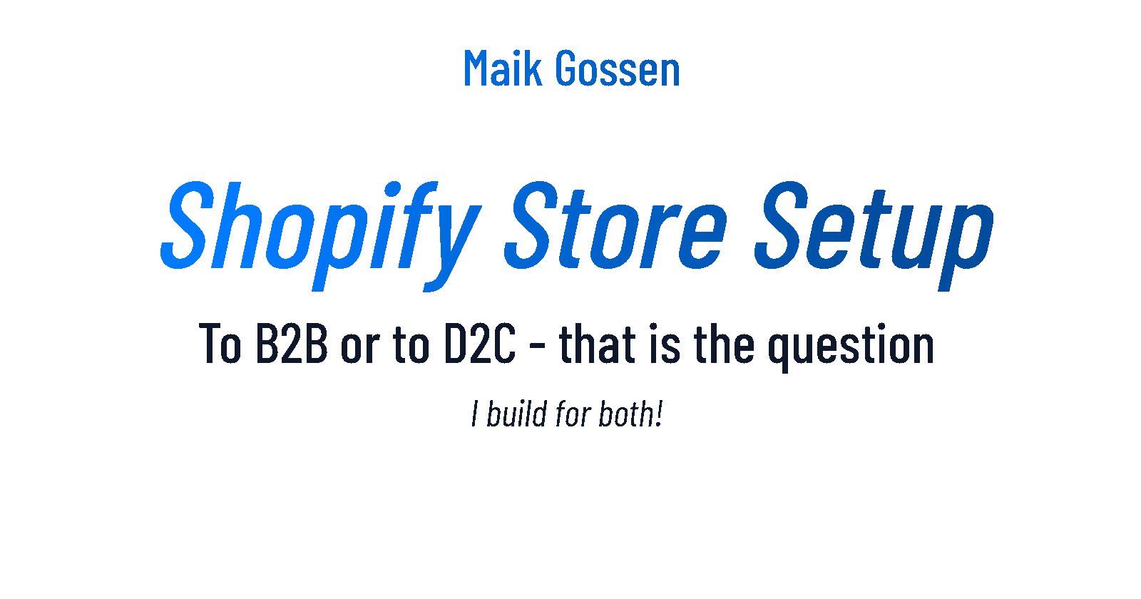 Shopify Store Setup
