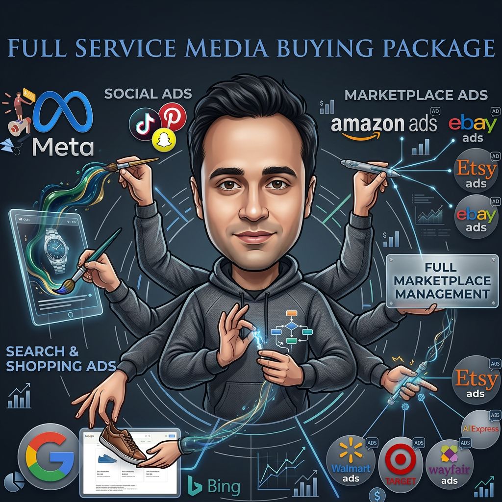 Full Media Buying Package - Meta + Google + Tiktok + Marketplace Ads