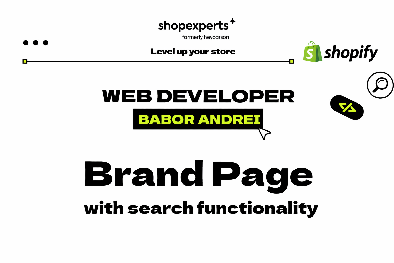 Brand Page with search functionality