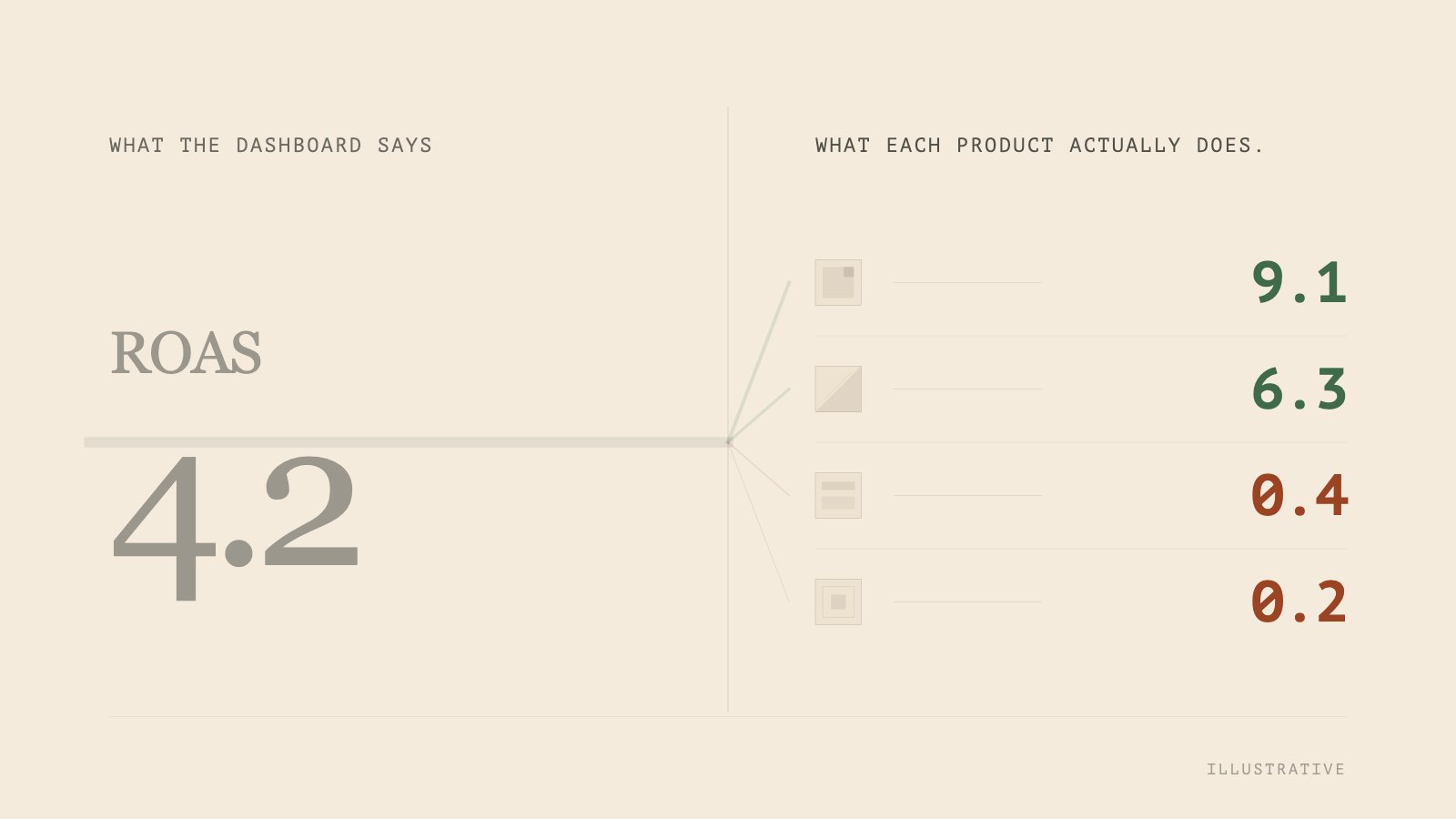 Ad Spend Clarity Read - which products actually earn your ad budget