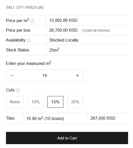 Items/square calculator